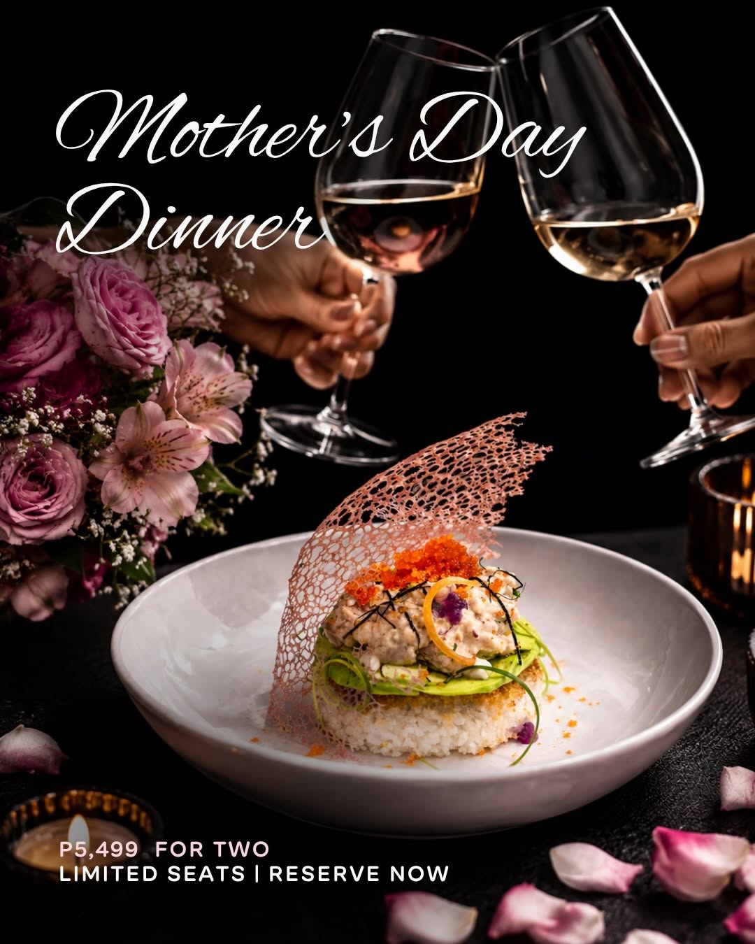 Mother's Day fine dining plate